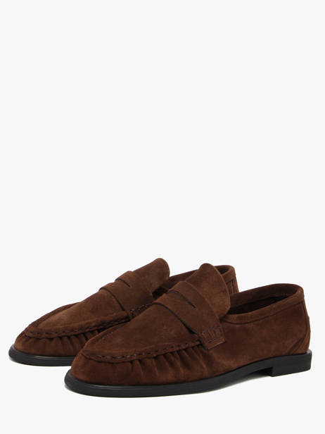 Moccasins In Leather Pavement Brown women 24139347 other view 1