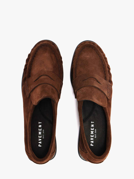 Moccasins In Leather Pavement Brown women 24139347 other view 3
