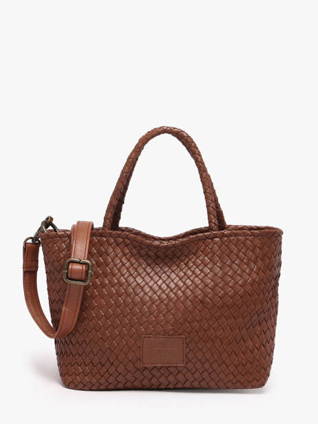 Crossbody Bag Lisbonne Leather Basilic pepper Brown lisbonne BLIS01