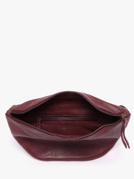 Leather Cow Belt Bag Basilic pepper Red cow BCOW55 other view 3