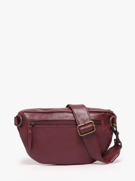 Leather Cow Belt Bag Basilic pepper Red cow BCOW55 other view 4