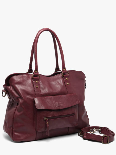 A4 Size Shoulder Bag Cow Leather Basilic pepper Red cow BCOW78 other view 1