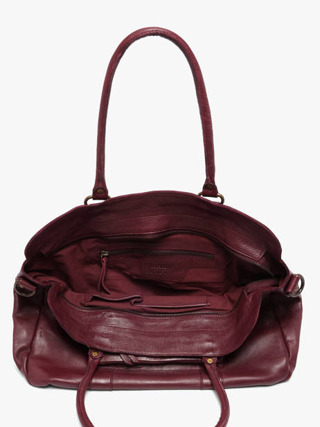 A4 Size Shoulder Bag Cow Leather Basilic pepper Red cow BCOW78 other view 3