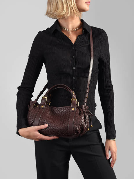 Crossbody Bag Tresse Leather Gerard darel Brown tresse DES73478 other view 1