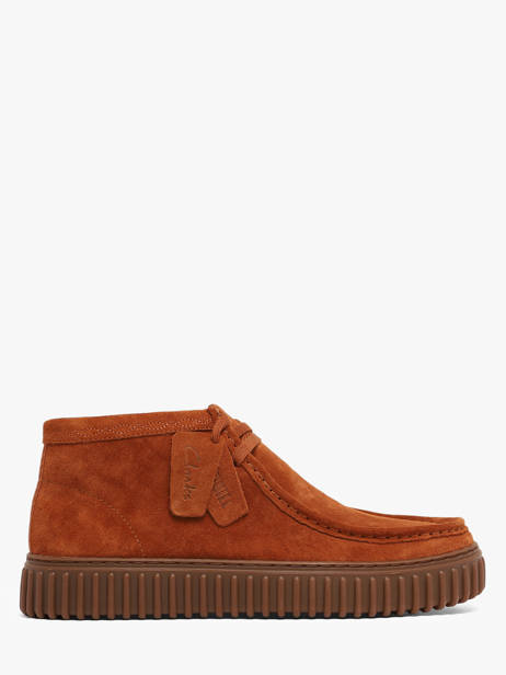 Ankle Derby Shoes In Leather Clarks Orange men 26327243