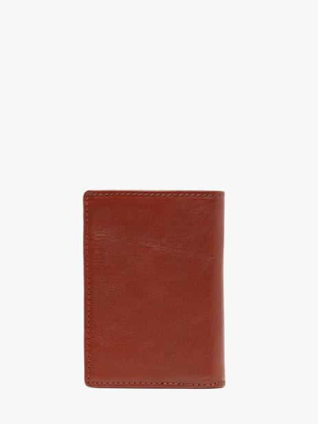 Wallet Leather Hexagona Brown stuart 198469 other view 2