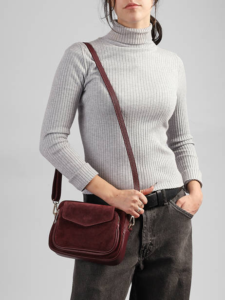 Sac Bandoulière Velvet Caviar Cuir Milano Violet velvet caviar VC25067 vue secondaire 1