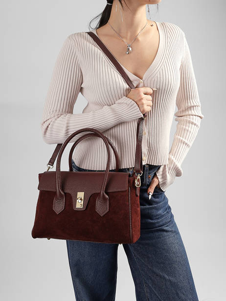 Shoulder Bag Velvet Caviar Leather Milano Violet velvet caviar VC26061 other view 1