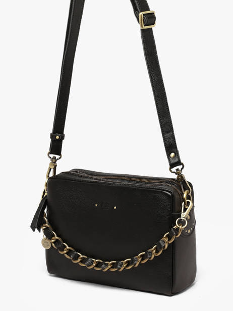 Sac Bandoulière Vintage Cuir Mila louise Noir vintage 23673LC1 vue secondaire 1
