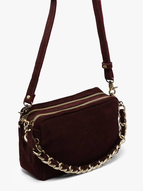 Sac Bandoulière Vintage Cuir Mila louise Rouge vintage 23673V vue secondaire 1