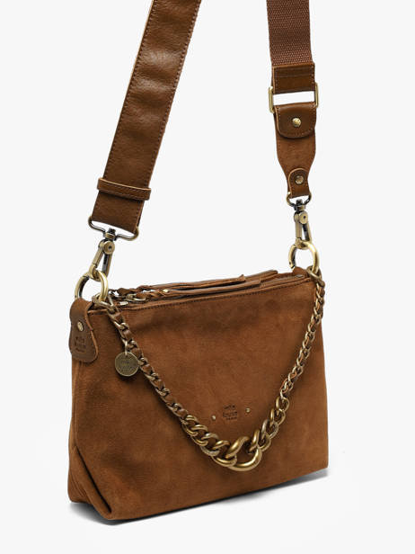Sac Bandoulière Vintage Cuir Mila louise Marron vintage 3864VC1 vue secondaire 1