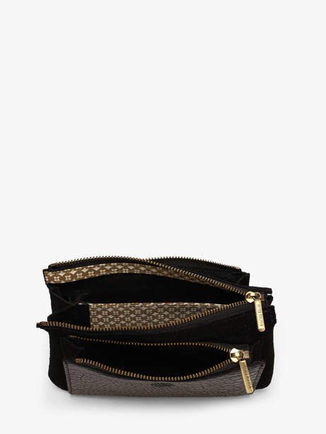 Porte-monnaie Cuir Mila louise Noir vintage 3802VE1 vue secondaire 1