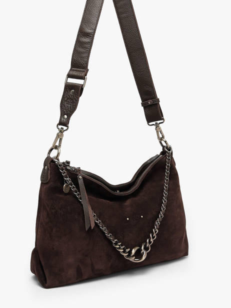 Sac Bandoulière Vintage Cuir Mila louise Marron vintage 3822VC1 vue secondaire 1