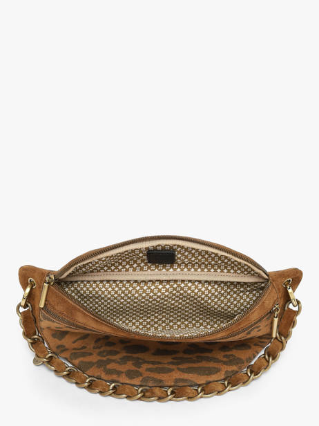 Sac Banane Cuir Mila louise Marron vintage 23689PA1 vue secondaire 2