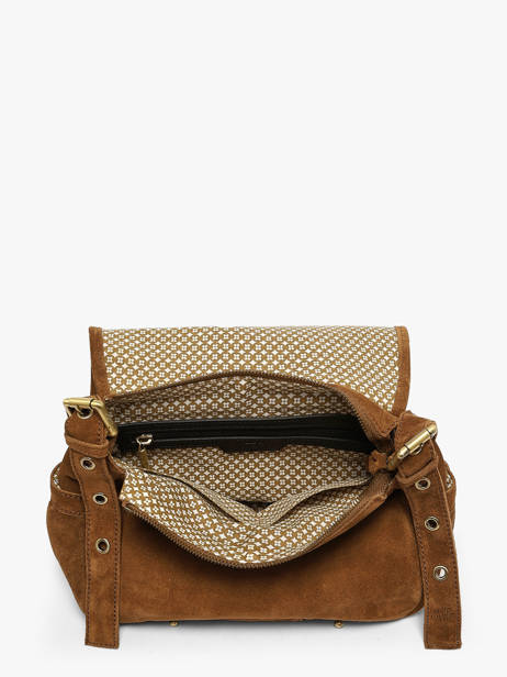 Sac Bandoulière Vintage Cuir Mila louise Marron vintage 3917V vue secondaire 2