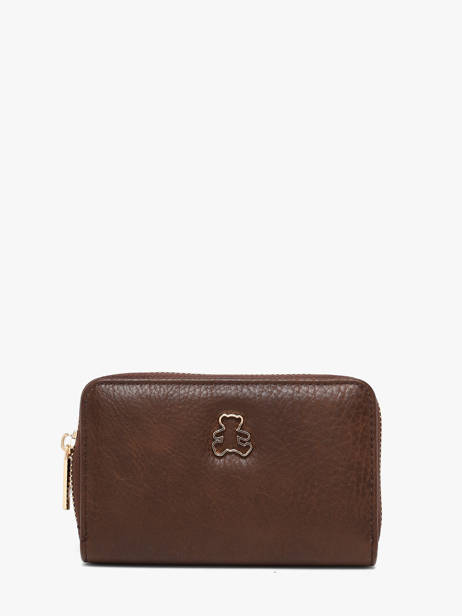 Portefeuille Lulu castagnette Marron zip EGO26053