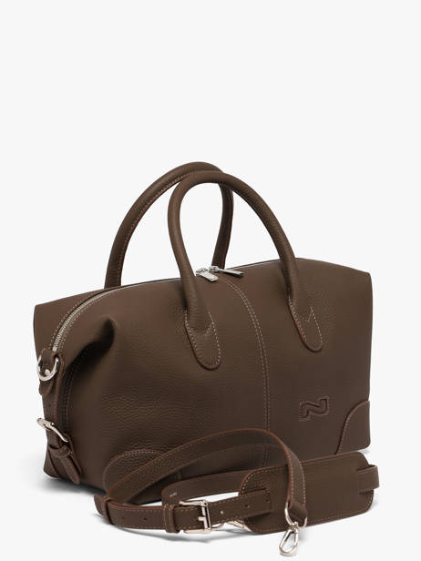 Sac Porté Main Senna Cuir Nathan baume Marron drive 2 vue secondaire 1