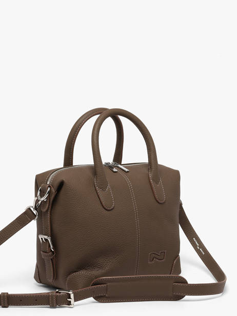 Sac Porté Main Clark Cuir Nathan baume Marron drive 1 vue secondaire 1