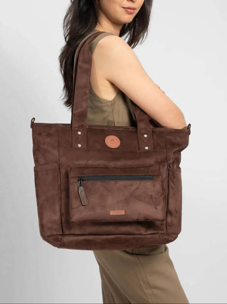 Tote Bag Medium Pro Cabaia Brown adventurer TOTEBAGM other view 1