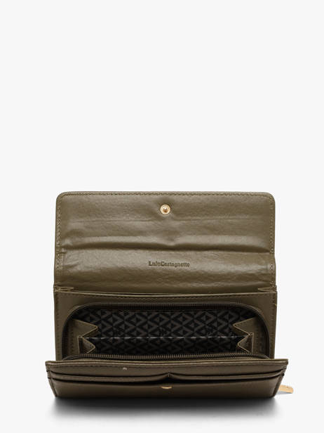Wallet Lulu castagnette Green zip ORASIE other view 1