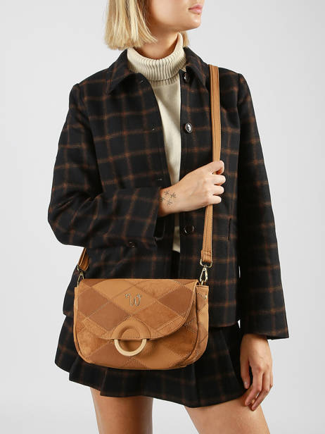 Shoulder Bag Neflier Patchwork Woomen Brown neflier patchwork WNET04 other view 1
