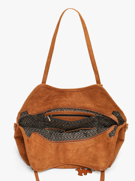 Shoulder Bag Surpique Lulu castagnette Brown surpique BAKI other view 2