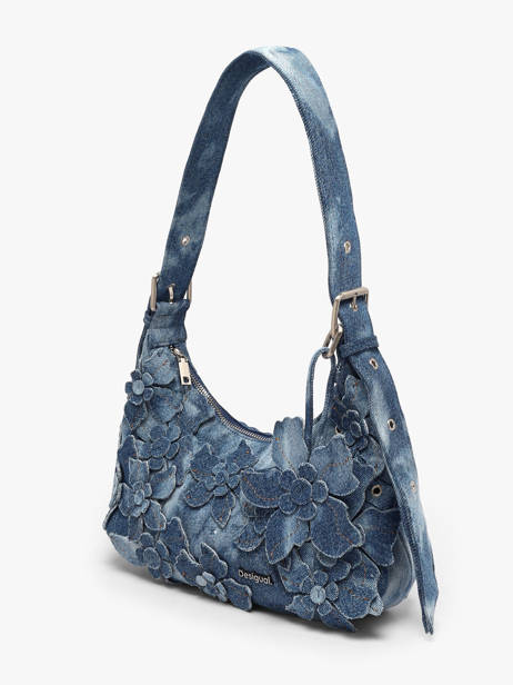 Sac Porté épaule Curio Coton Desigual Bleu curio 26WAXD19 vue secondaire 2