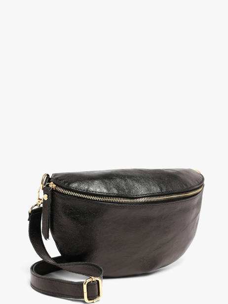 Sac Banane Cuir Milano Noir nine NI21123O vue secondaire 2
