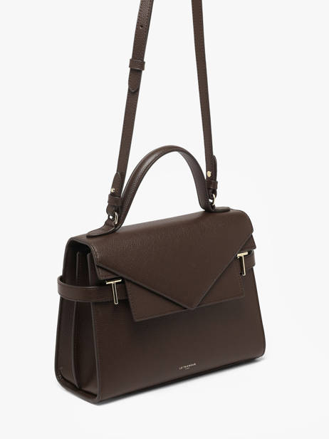 Medium Grained Leather Emilie Shoulder Bag Le tanneur Brown emily TEMI1014 other view 2