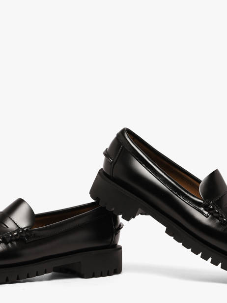 Mocassins En Cuir Sebago Noir women 7002IJ0 vue secondaire 2