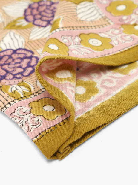 Petit Foulard Pénélope 50x50 Byzantine Jaune foulard PEN vue secondaire 2