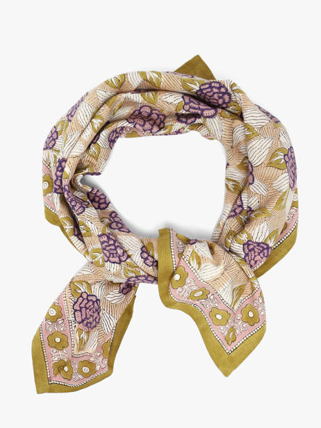Grand Foulard Pénélope 100 X 100 Byzantine Jaune foulard PEN