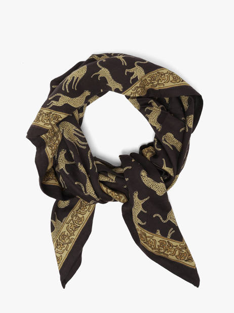 Scarf Fauve 100x100 Byzantine Black foulard FAU
