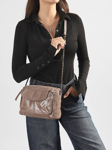 Sac Bandoulière Naina Cuir Pieces Beige naina 17087872 vue secondaire 1