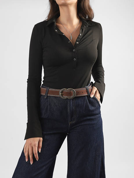 Leather Women's Belt Simone Pieces Brown simone 17156741 other view 1