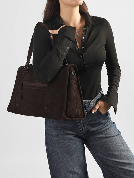 Sac Porté épaule Lula Pieces Marron lula 17168459 vue secondaire 1