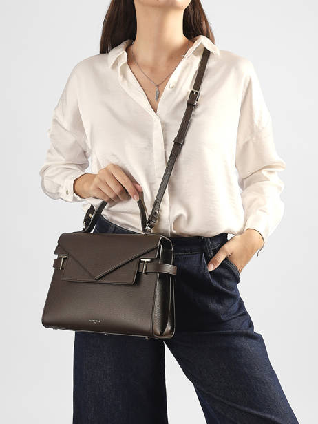 Medium Grained Leather Emilie Shoulder Bag Le tanneur Brown emily TEMI1014 other view 1