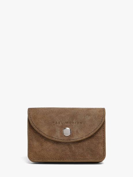 Coin Purse Leather Paul marius Beige la suite BASILSUI