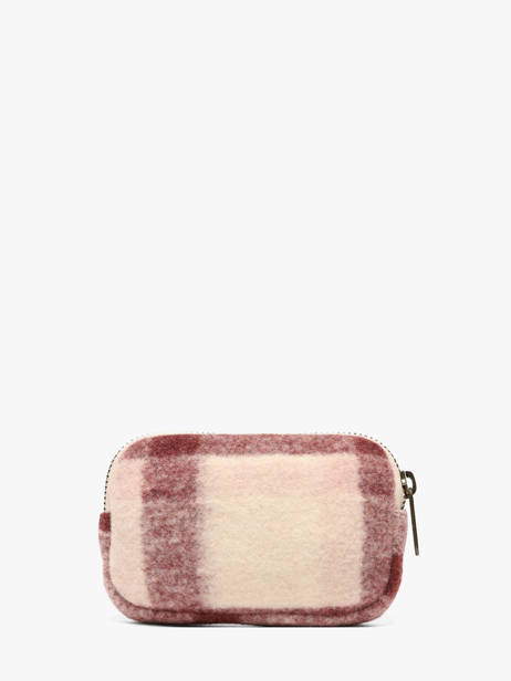 Porte-monnaie Hindbag Rose tartan TA vue secondaire 2