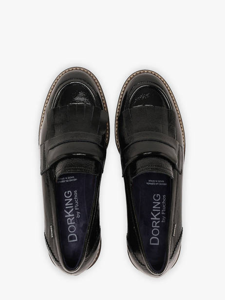 Mocassins Semelle Compensée En Cuir Dorking Noir women NA vue secondaire 3