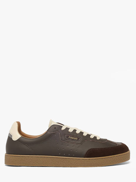 Sneakers In Leather Faguo Brown men 26CG3210
