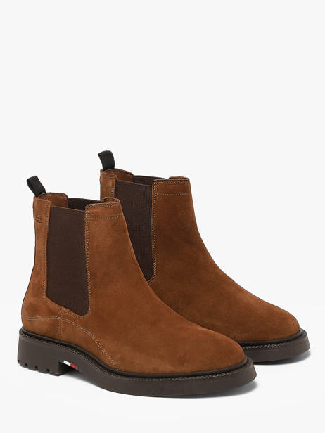 Chelsea Boots In Leather Tommy hilfiger Brown men 5952GVQ other view 1