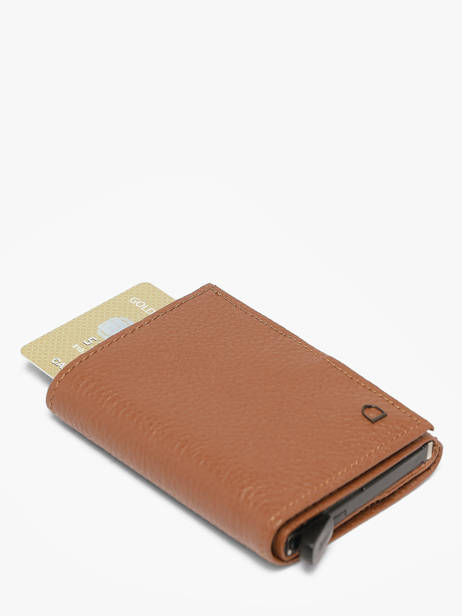 Card Holder Leather Etrier Brown madras EMAD5020 other view 1