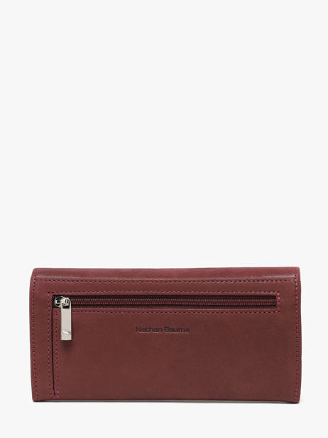 Nubuck Leather Glossy Wallet Nathan baume Red dynasty NG other view 2