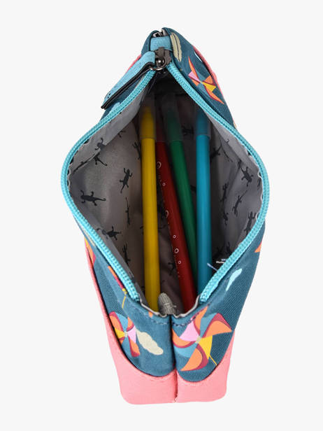 Pencil Case 1 Compartment Cameleon Blue retro PBRETROU other view 1