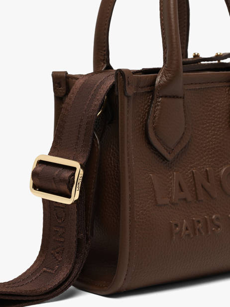 Leather Mini Jour Crossbody Bag Lancel Brown jour A14078 other view 2