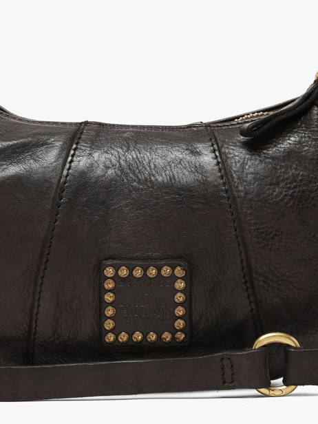 Shoulder Bag Kura Leather Campomaggi Black kura 45570ND other view 3