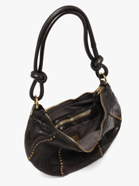 Shoulder Bag Kura Leather Campomaggi Black kura 45570ND other view 4