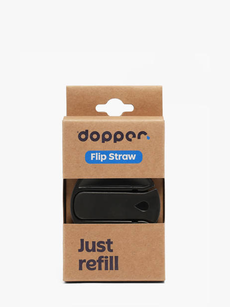 Flip-up Straw Cap Dopper Black accessoires FLIPSTRA