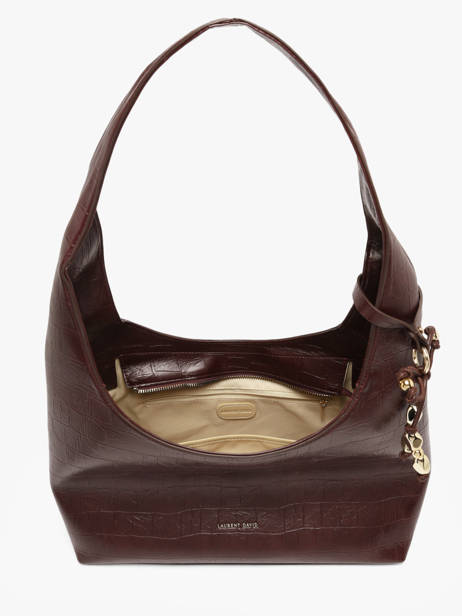 Shoulderbag Lauren With Croc Effect Laurent david Red ld bags 52 other view 2